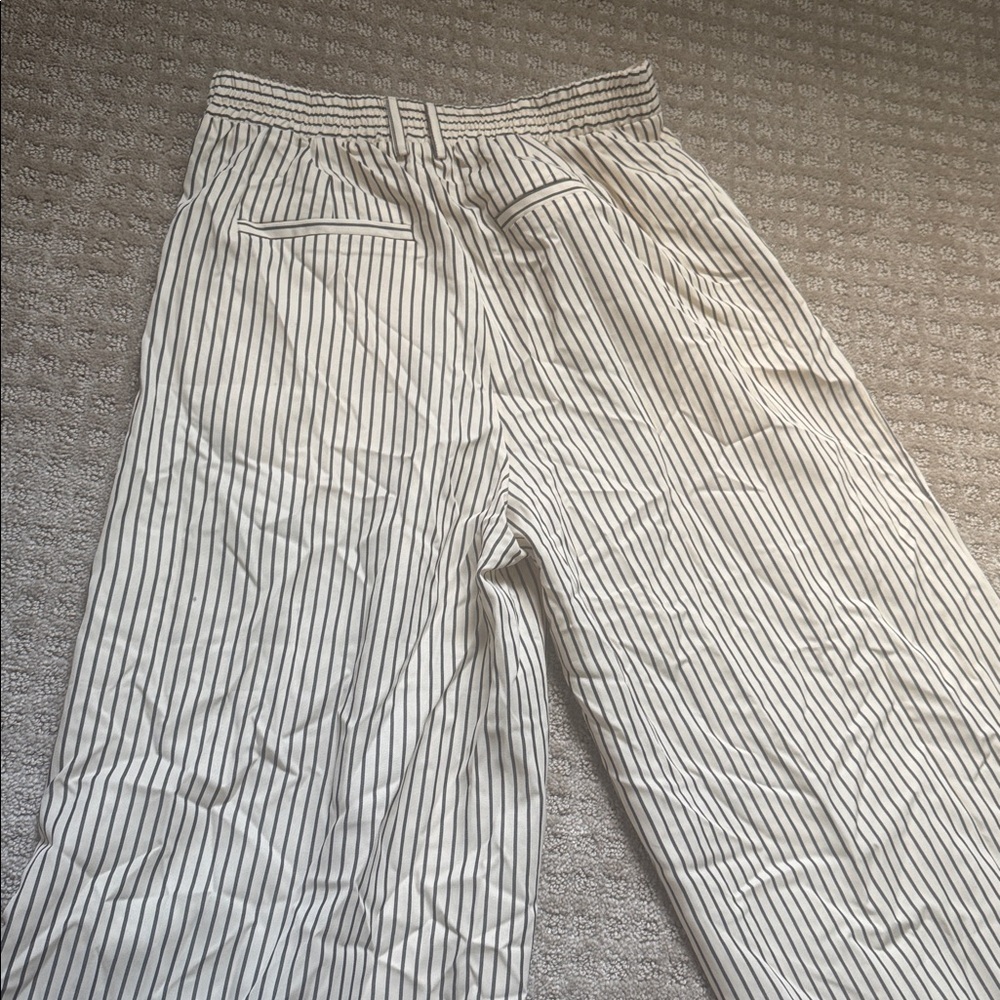 Greylin Stefani Pull Up Trouser Pants Striped Wide Leg High Rise Size M - Picture 9 of 11